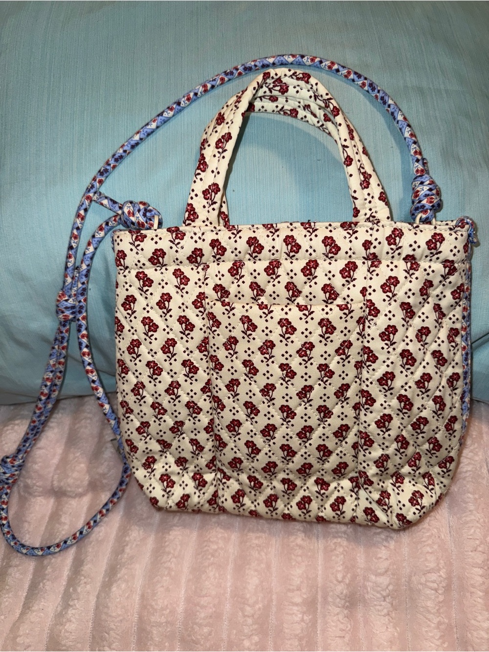 Vera Bradley Mini Original Tote Bag in the floral Rachel Ditsy pattern NWOT - Picture 4 of 8